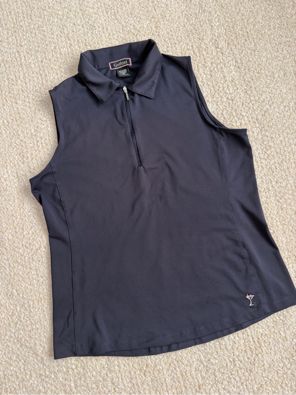 Women's Sleeveless Polo Top inMidnight Navy